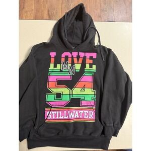 Vintage Mb Jeans Hoodie Womens Large Black Multi Graphic Retro‎ Colorful